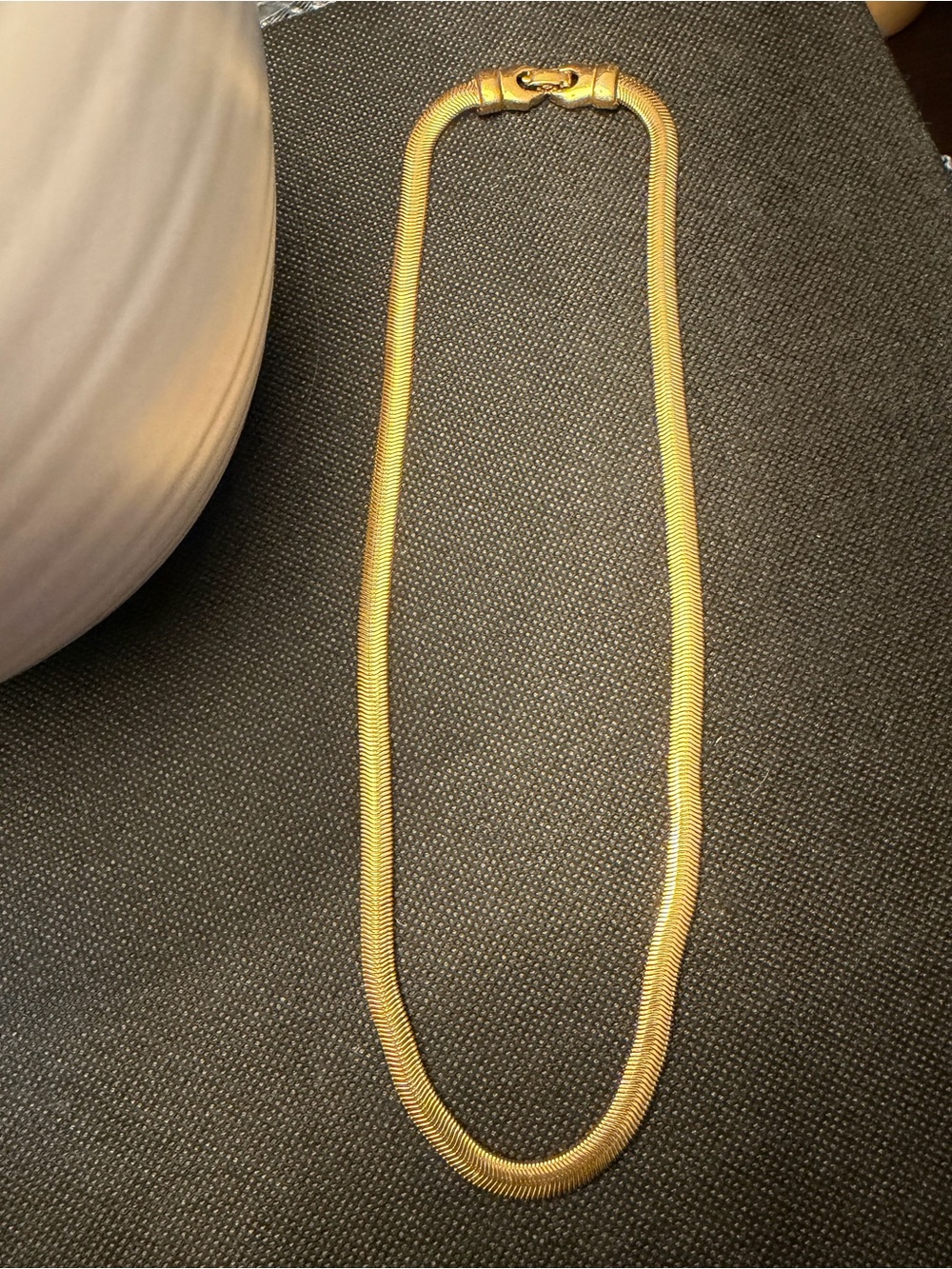 Vintage Monet Gold-Tone Herringbone Necklace
